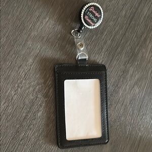 Black ID Badge Holder with Retractable Clip